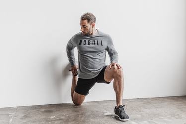 Nobull Crew Men's Sweatshirts Grey | Australia (EJ8649)